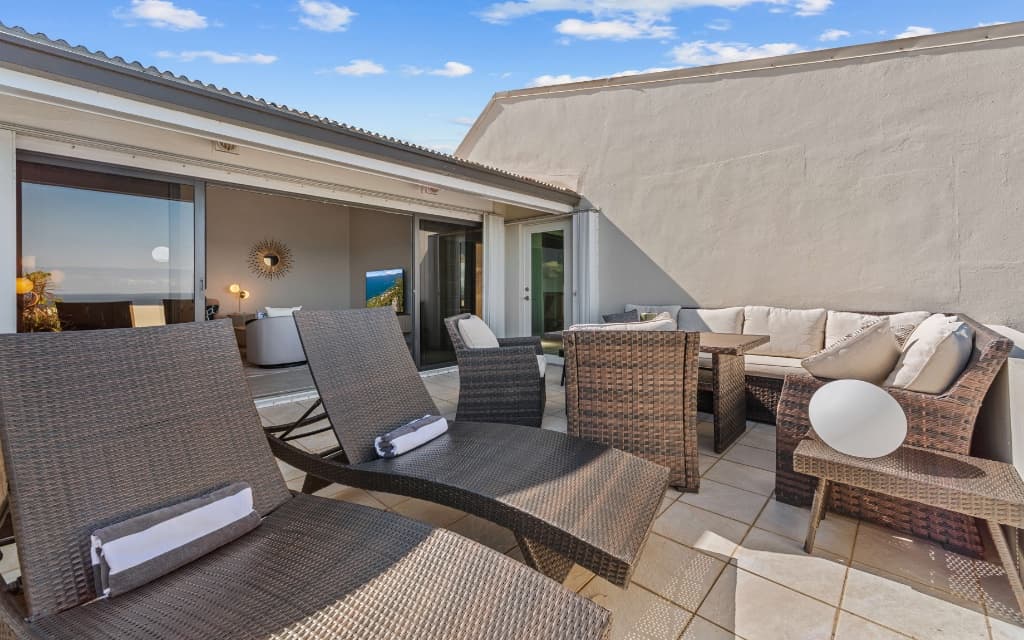 Sun Loungers on the Private Villa Patio