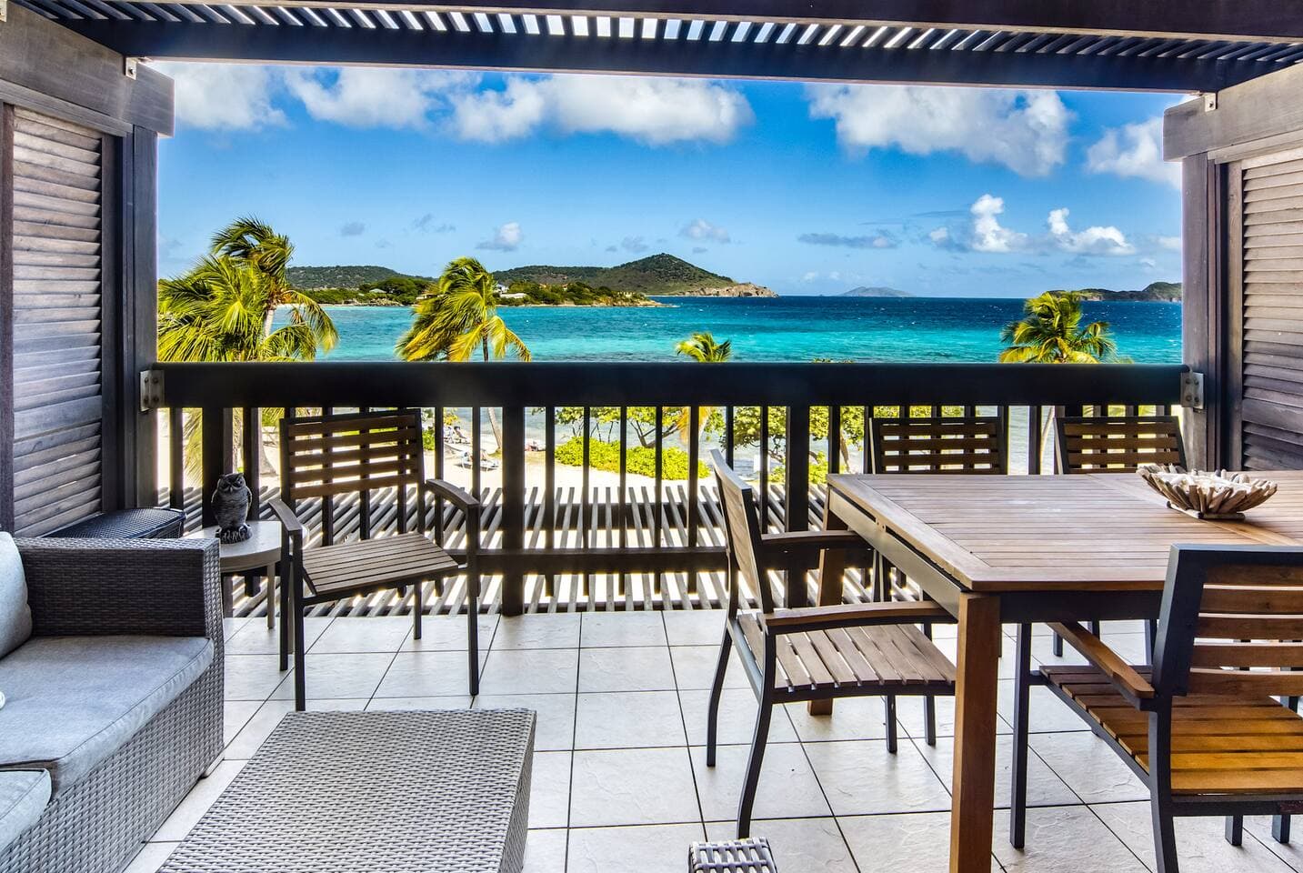 Ocean view from the Sapphire Beach Villa balcony