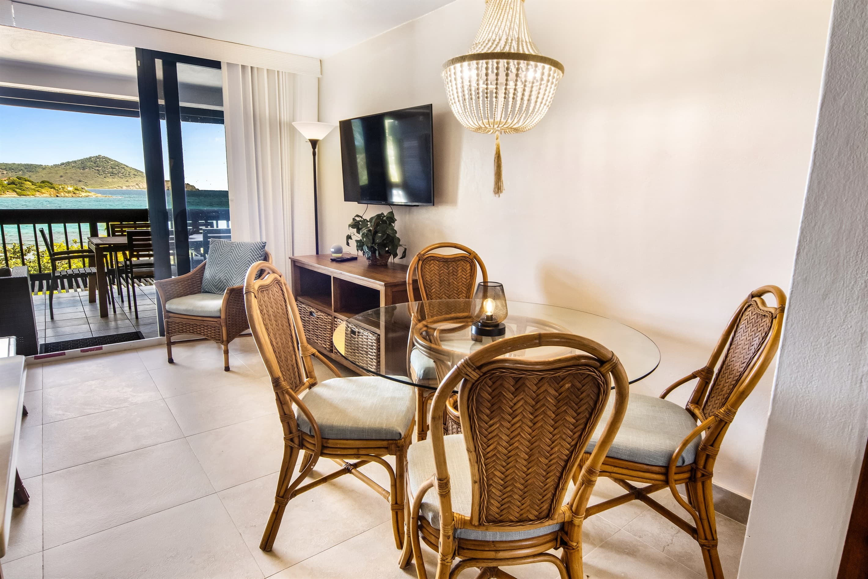 The indoor dining table you will rarely use — why dine inside when you have these views off your balcony!