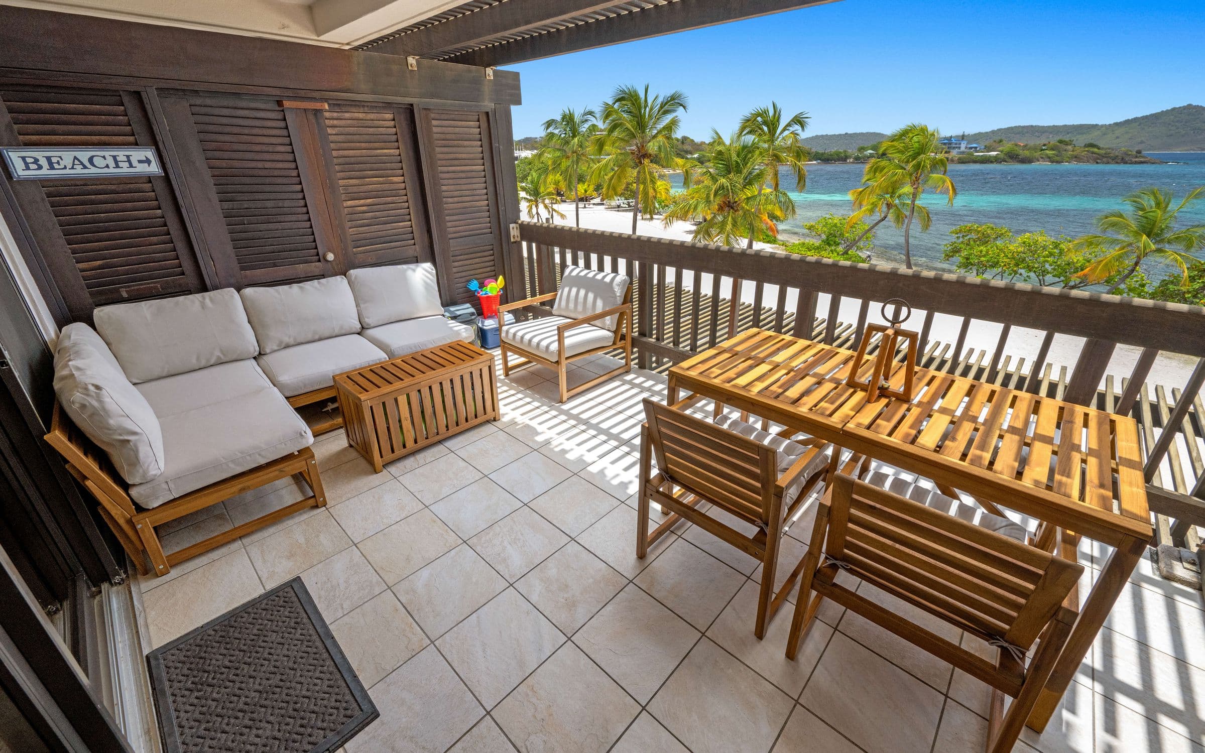 Ocean view from the Sapphire Beach Villa balcony