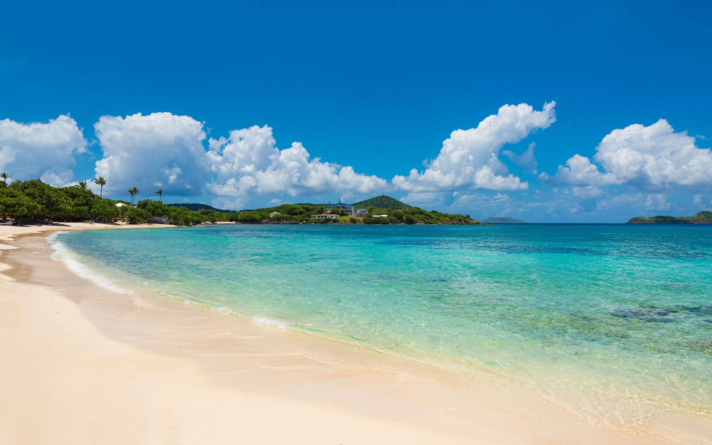 White sand and turquoise water at Sapphire Beach