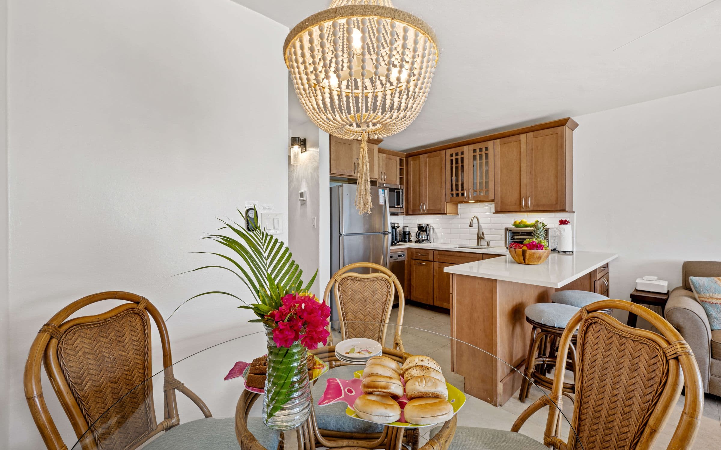 The indoor dining table you will rarely use — why dine inside when you have these views off your balcony!
